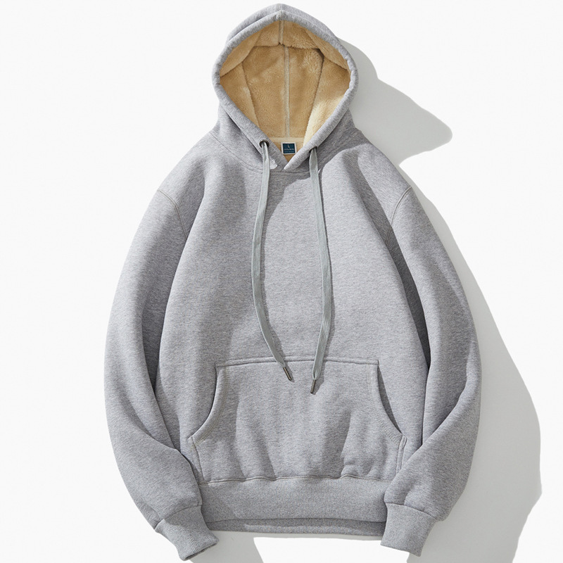 Velvet-Lined Hoodie Sweater