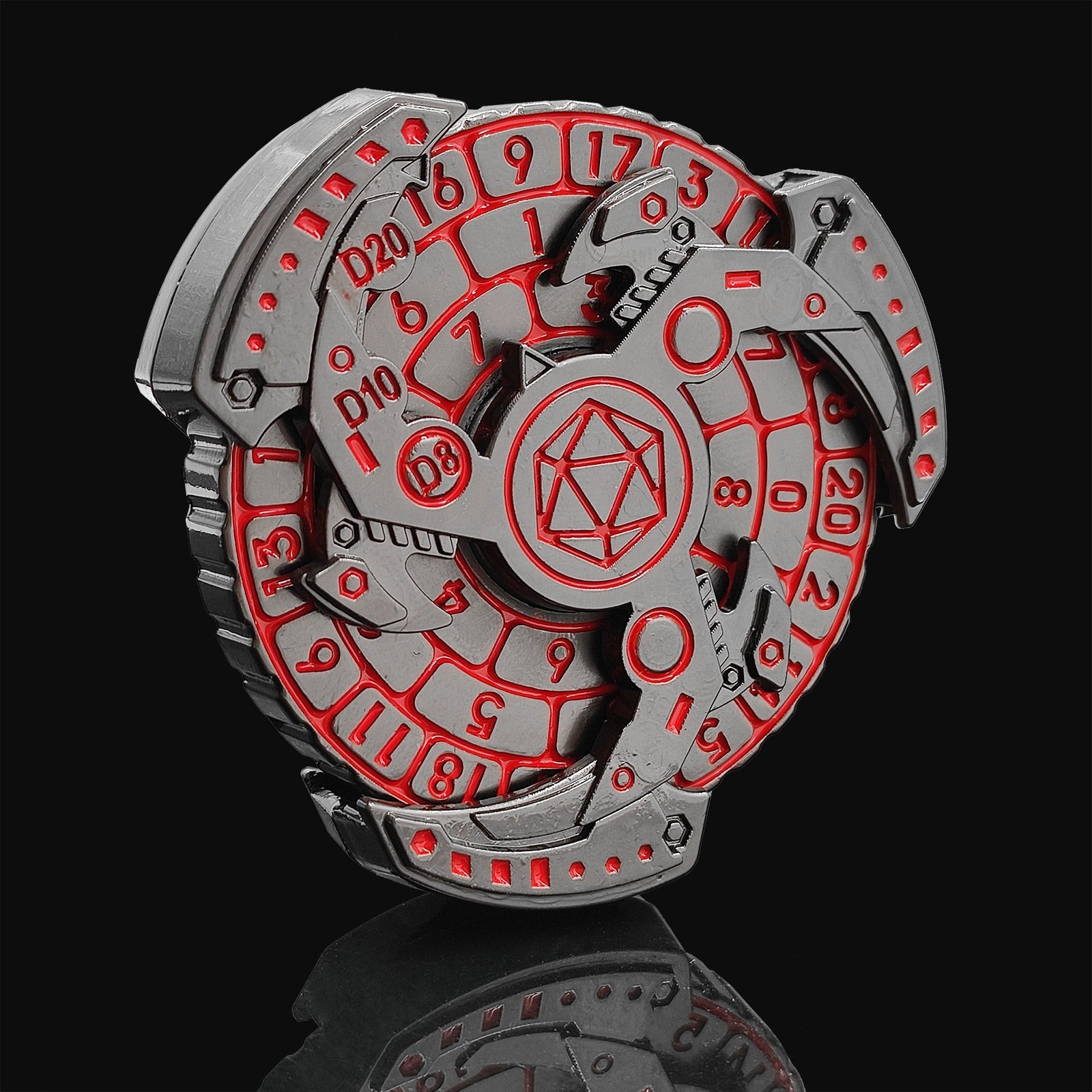 BowLift | 7-in-1 Fidget Spinner Polyhedral Metal Dice