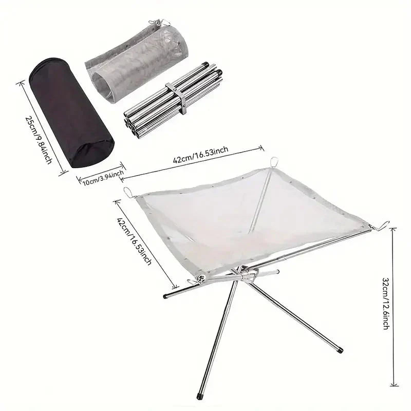 BowLift | Foldable Fire Pit Stand – Portable Fire Pit for Camping & Outdoor