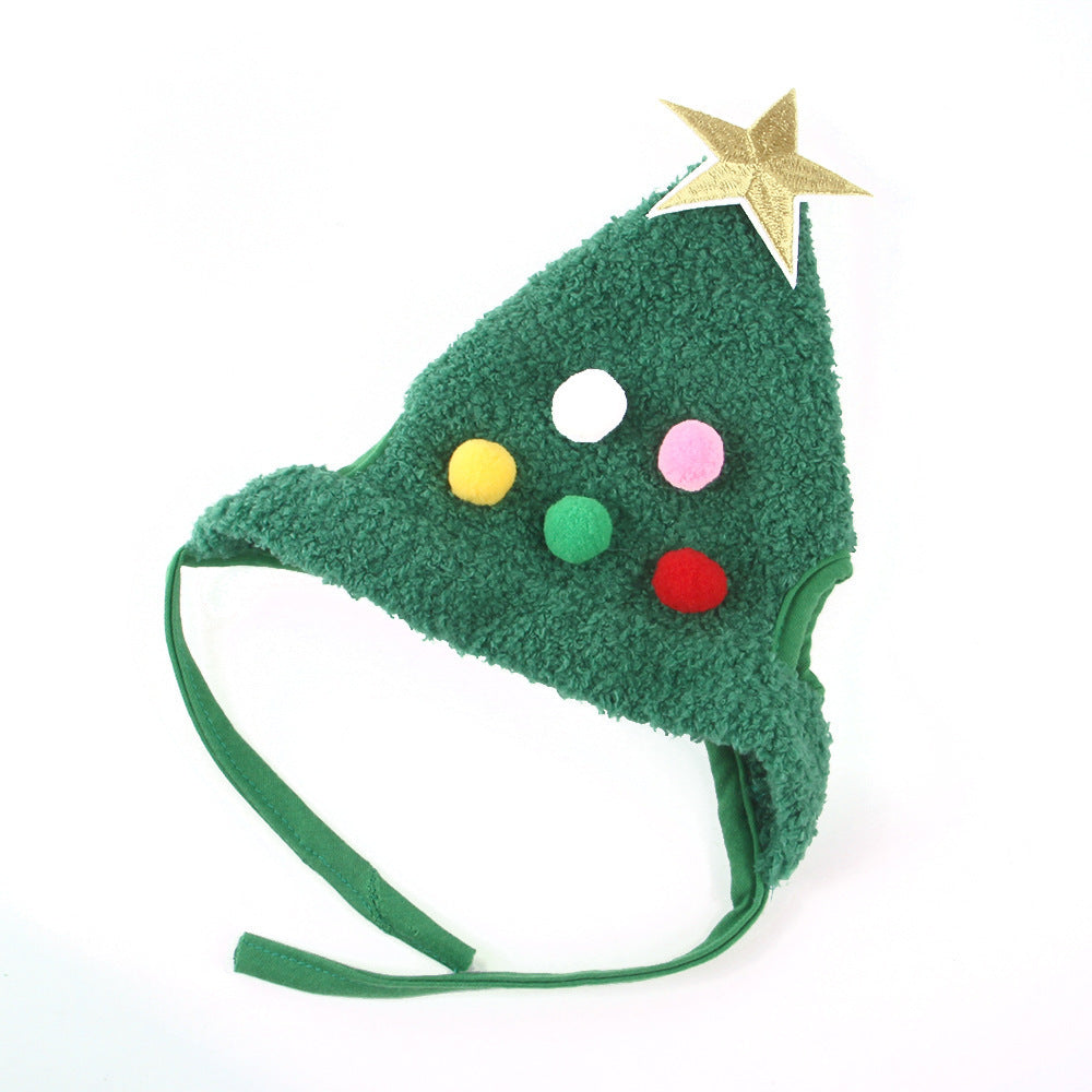 BowLift | Christmas Pet Hat with Fluff and Golden Edge