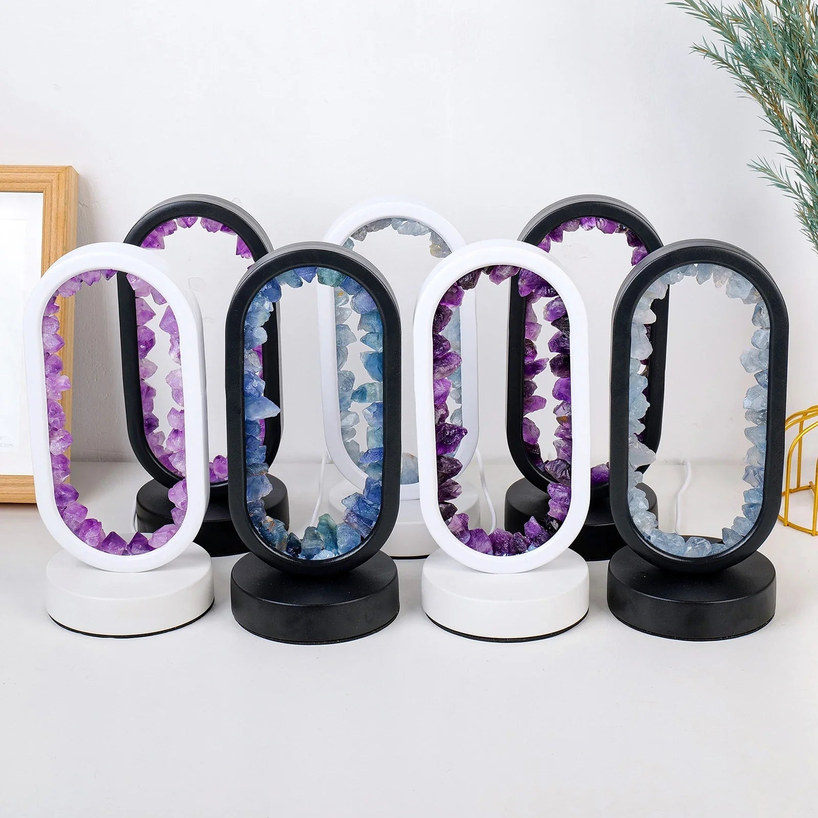 BowLift | CrystalGlow – Handmade amethyst atmospheric lamp for relaxation and peace