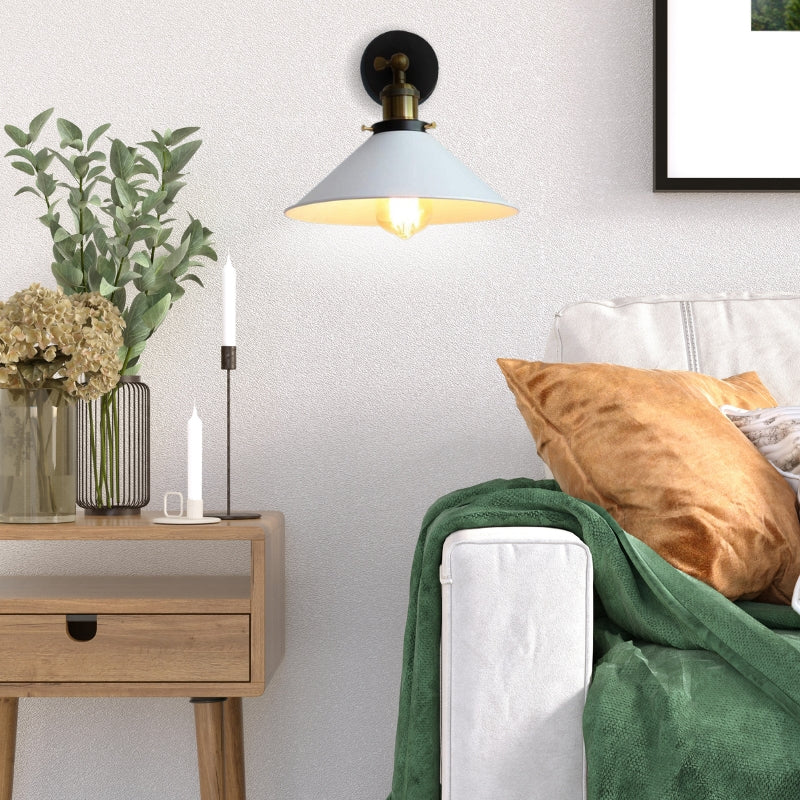 BowLift | White Industrial Vintage Wall Sconce Light