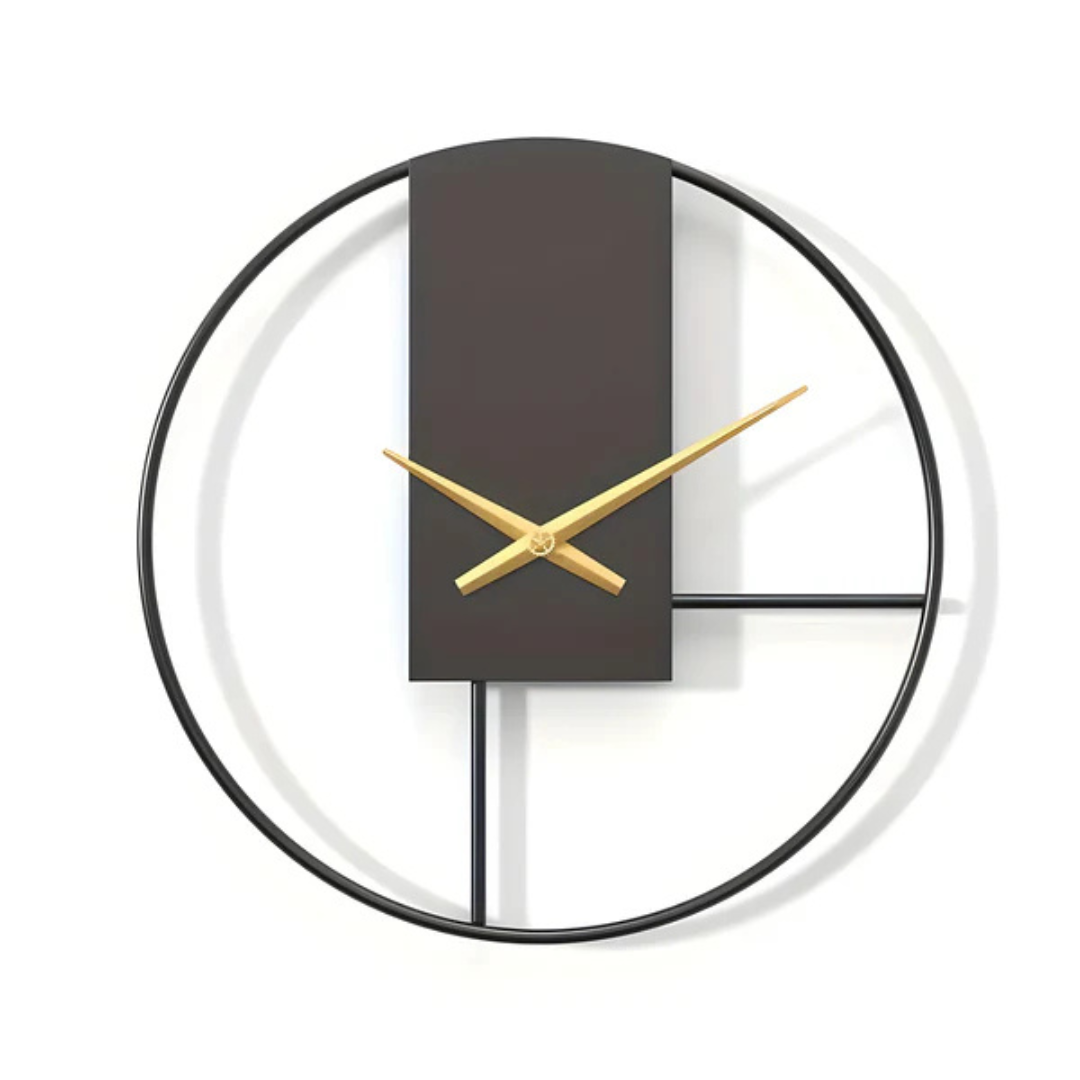 BowLift | Aurum | Minimalist Silent Wall Clock – Stylish Large Decorative Timepiece