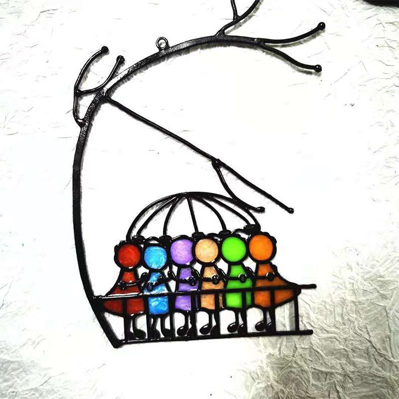 BowLift | Handmade Glass Sun Catcher Angel – Window Decoration 14x10 cm