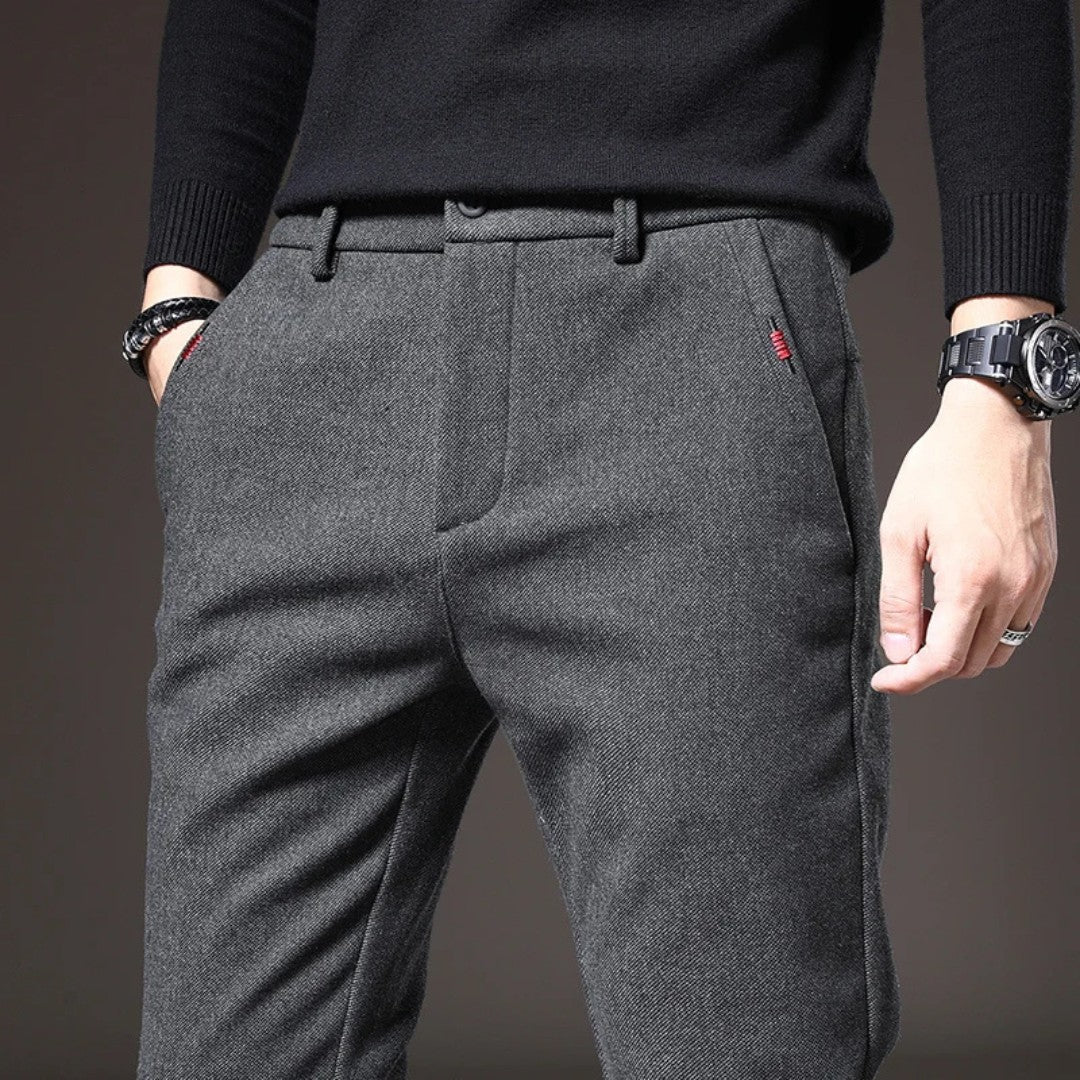 Tailored Cotton Blend Pants