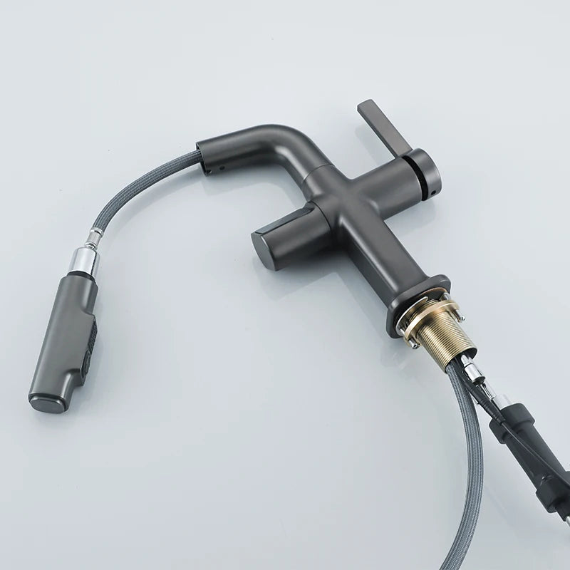 BowLift | Elegant House Brass Aqua View Bathroom Digital Faucet