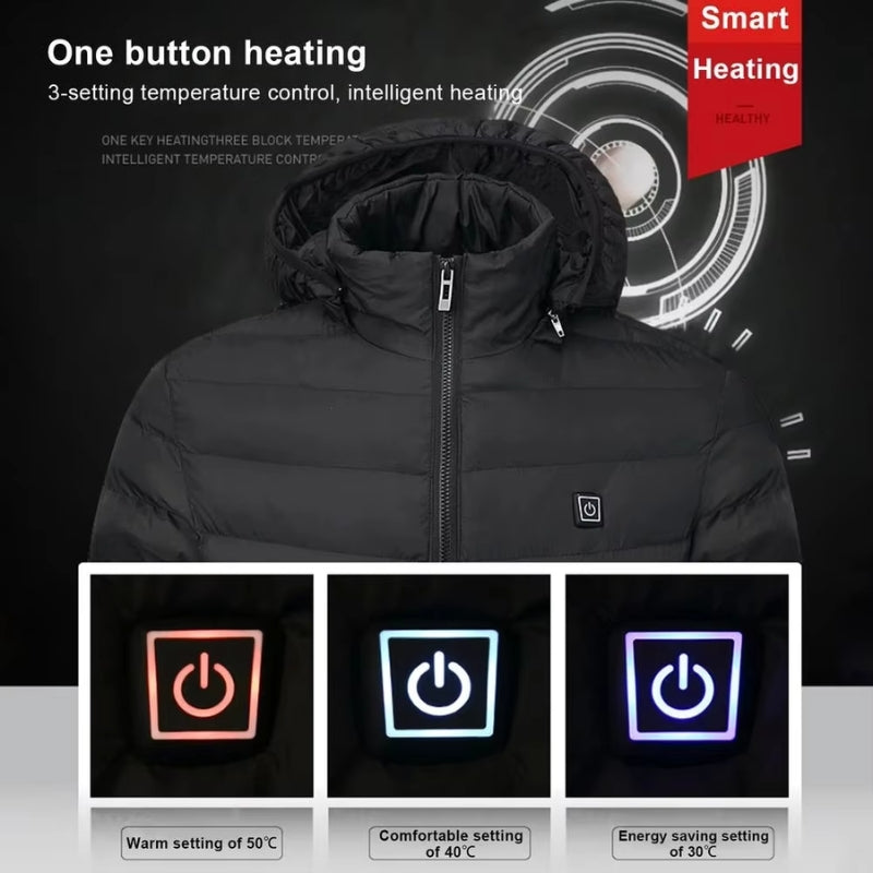BowLift | Heated Puffer Jacket – Rechargeable Heated Jackets with Battery Pack, Best Heated Winter Coat for Men & Women UK