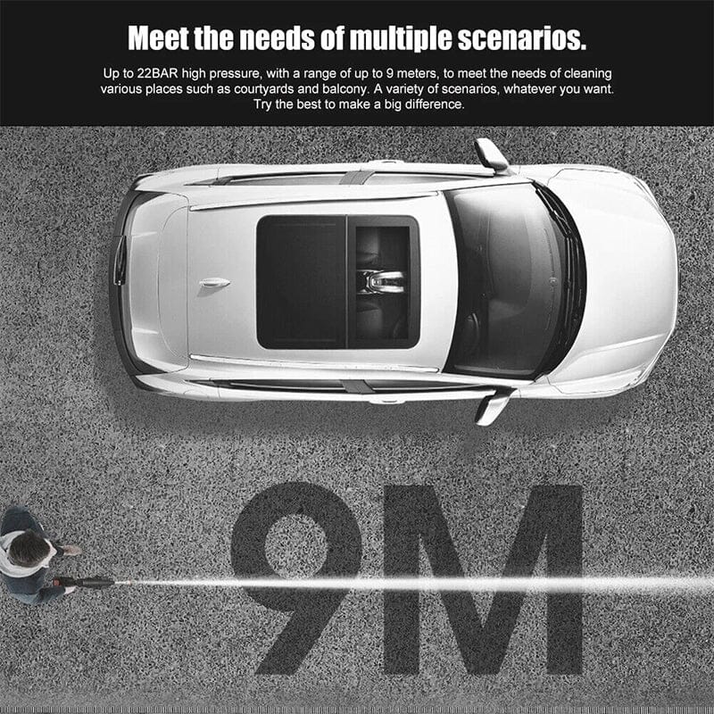 BowLift | Cordless Portable High Pressure Spray Water Gun Set | Ideal for Cleaning Cars, Patios & Garden Furniture