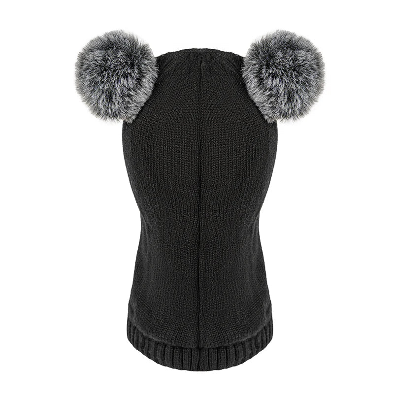 BowLift | Cute Kids Winter Balaclava with Double Pom Poms