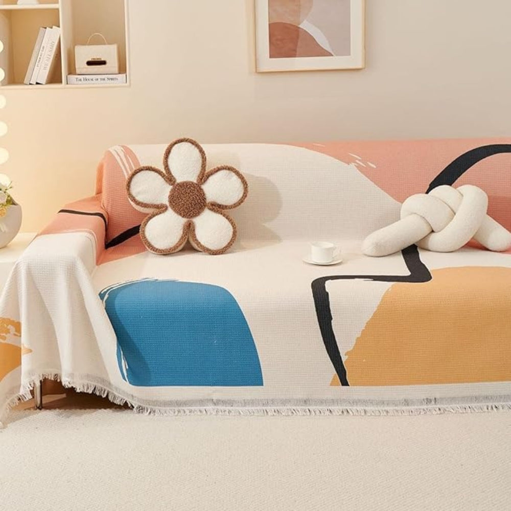 BowLift | Lumiere Abstract Tasseled Sofa Cover