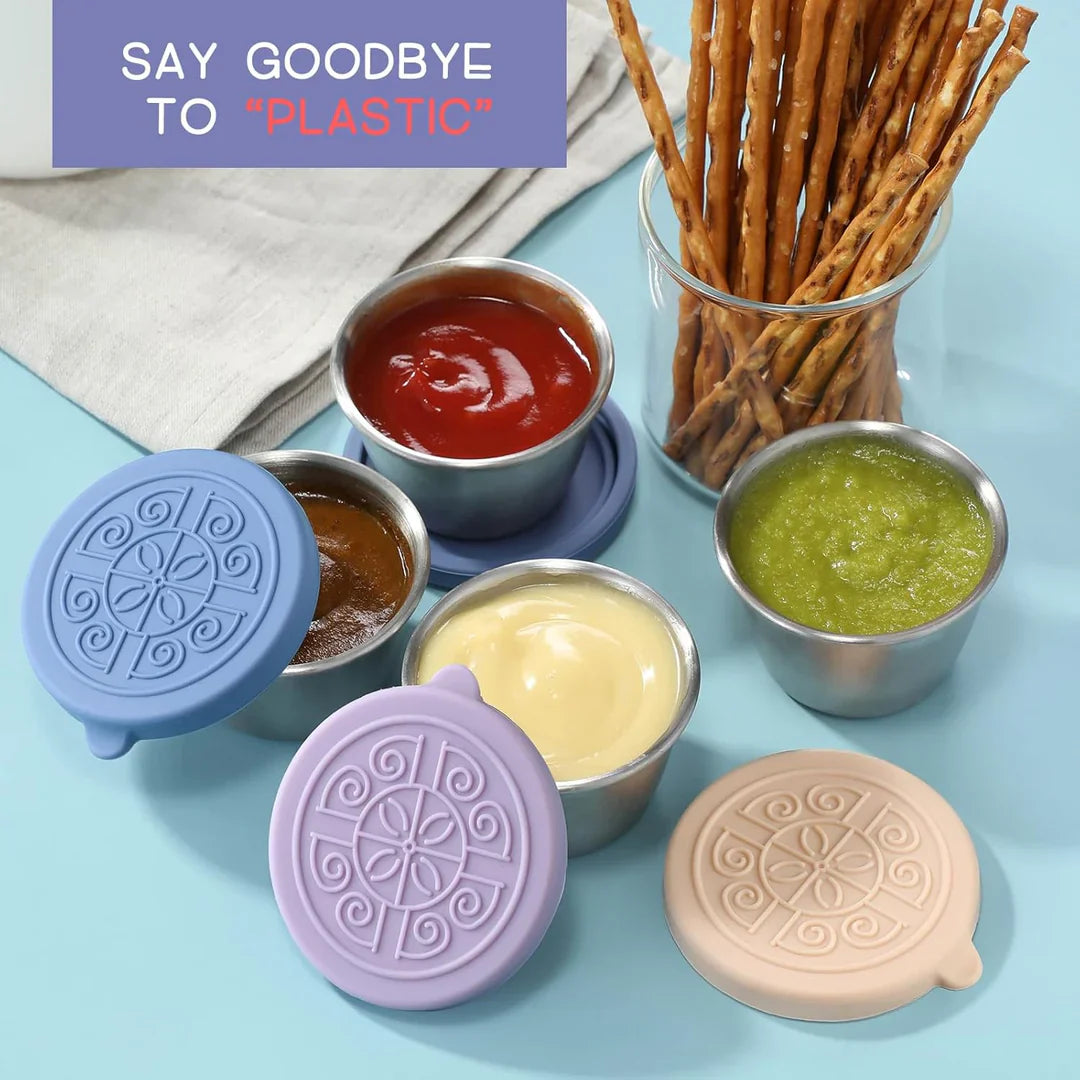 BowLift | Airtight Stainless Steel Sauce Containers (Set of 6)