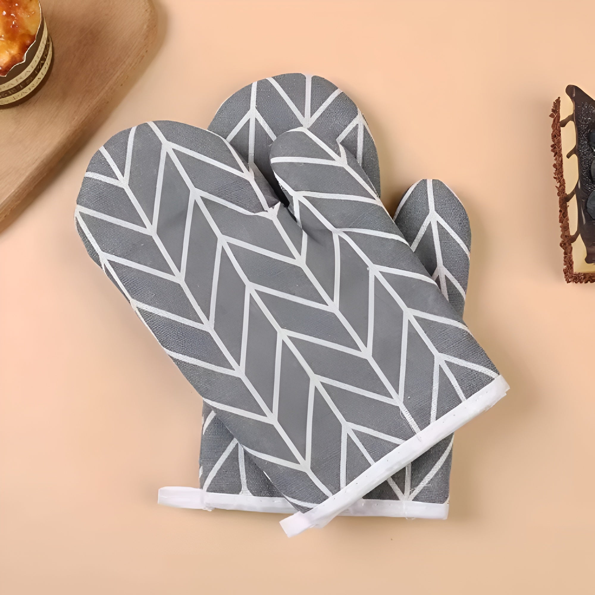 BowLift | Heatproof Grid Pattern Kitchen Mitts
