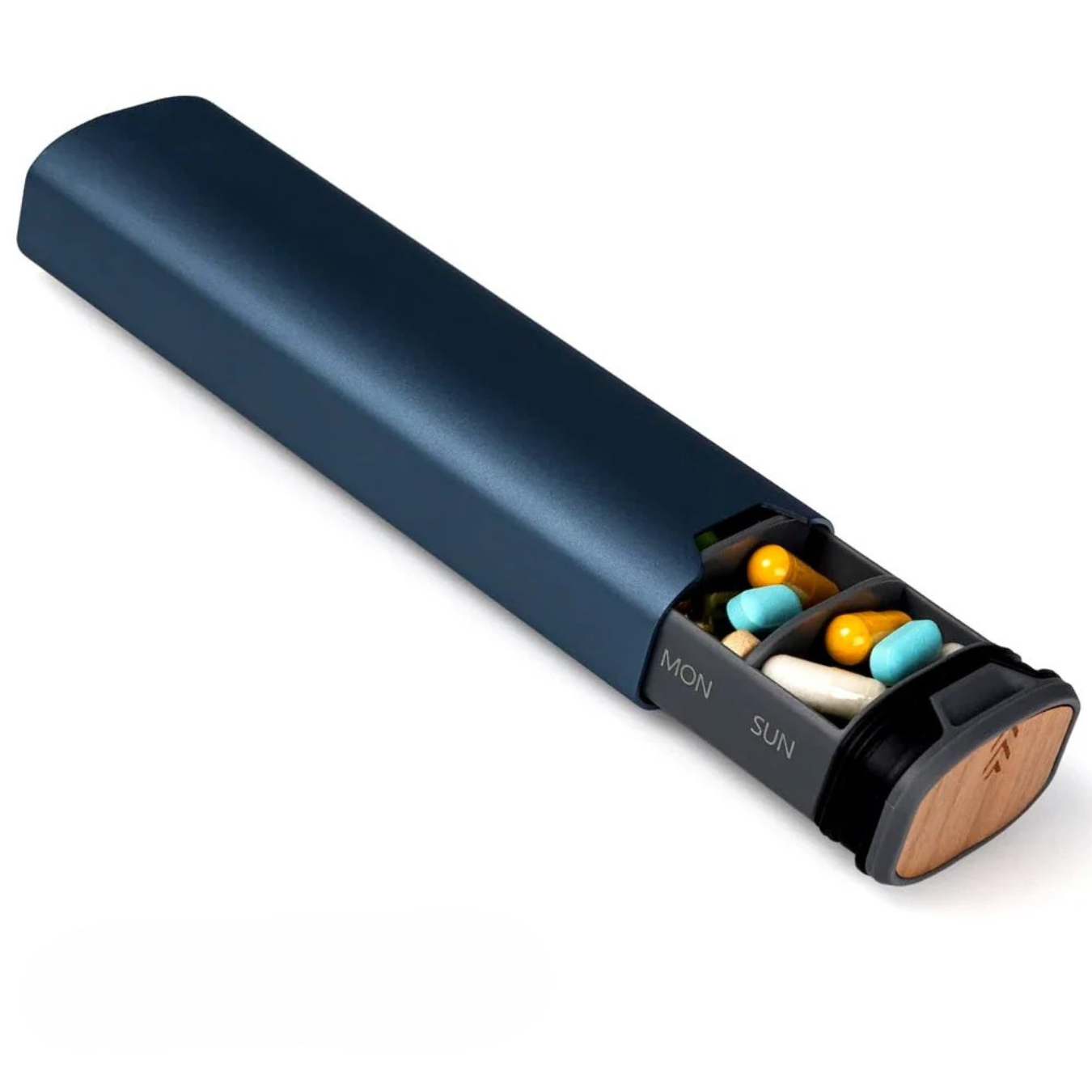 BowLift | 7-Day Medication Organizer – Compact Leakproof Pillbox for Home and Travel