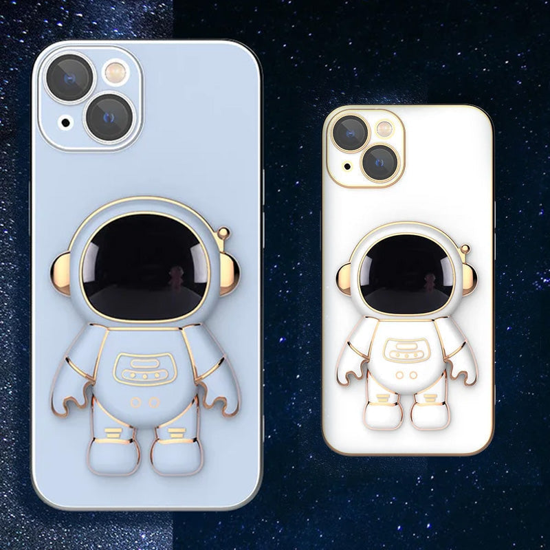 BowLift | 6D Plating Astronaut Hidden Stand Case Cover For IPhone