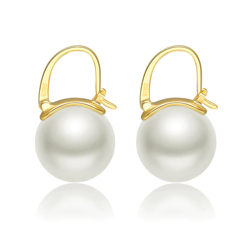 BowLift | Black Pearl Earrings  Available in White Champagne Grey Gold and Black  Pearl Dangle Earrings