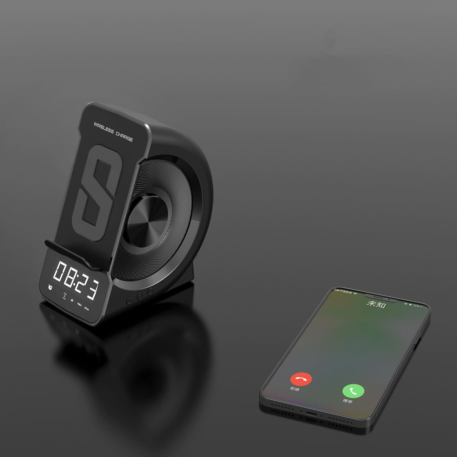 BowLift | BRYN - Alarm clock with portable speaker and wireless charger
