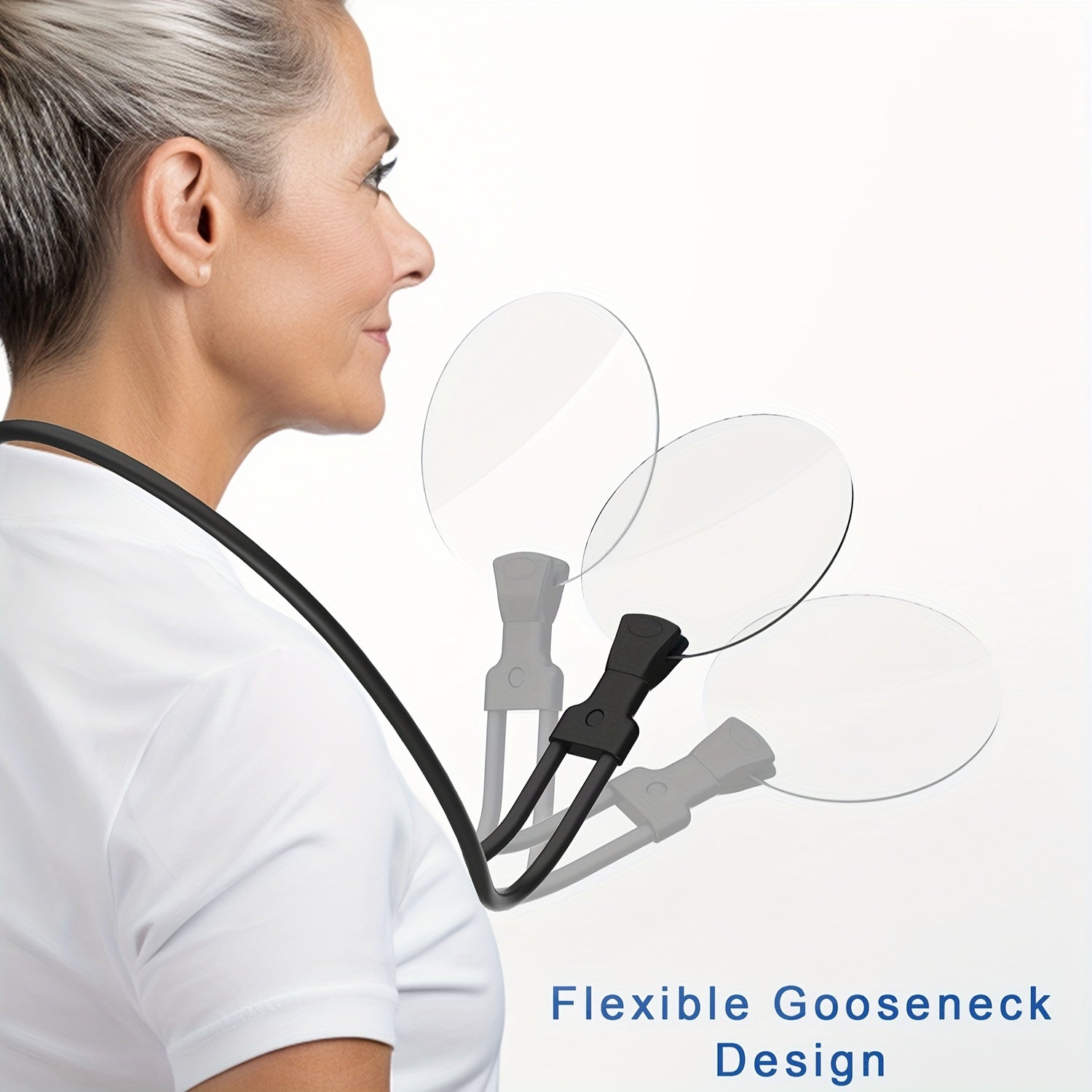 BowLift | 5X Magnifying Glass Pro – Hands-Free Adjustable Neck Loupe for Seniors and People with Visual Impairment – Perfect for Reading, Sewing, Crafting, and Inspecting