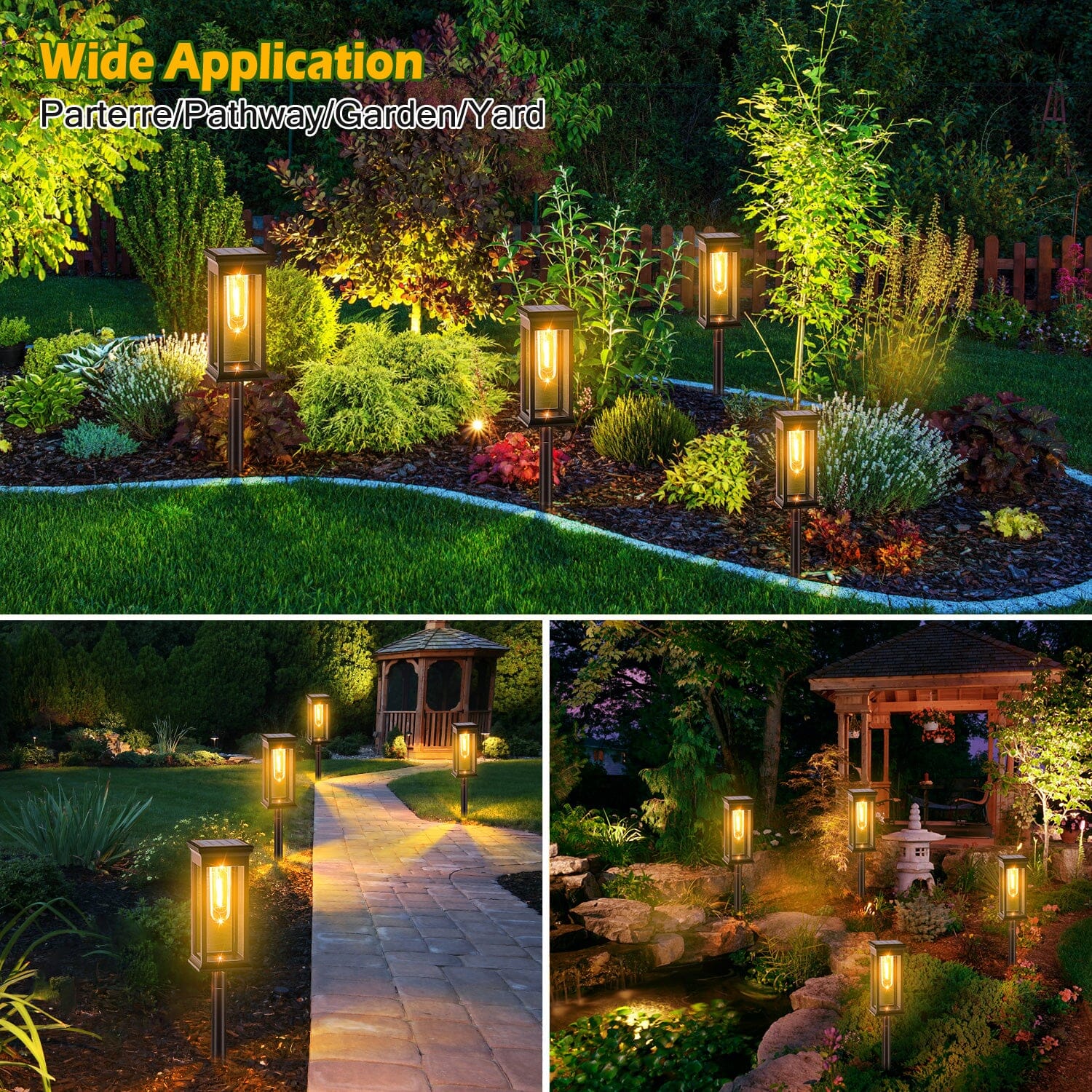 BowLift | 6-Pack: Solar-powered garden lighting IP65 waterproof automatic on off