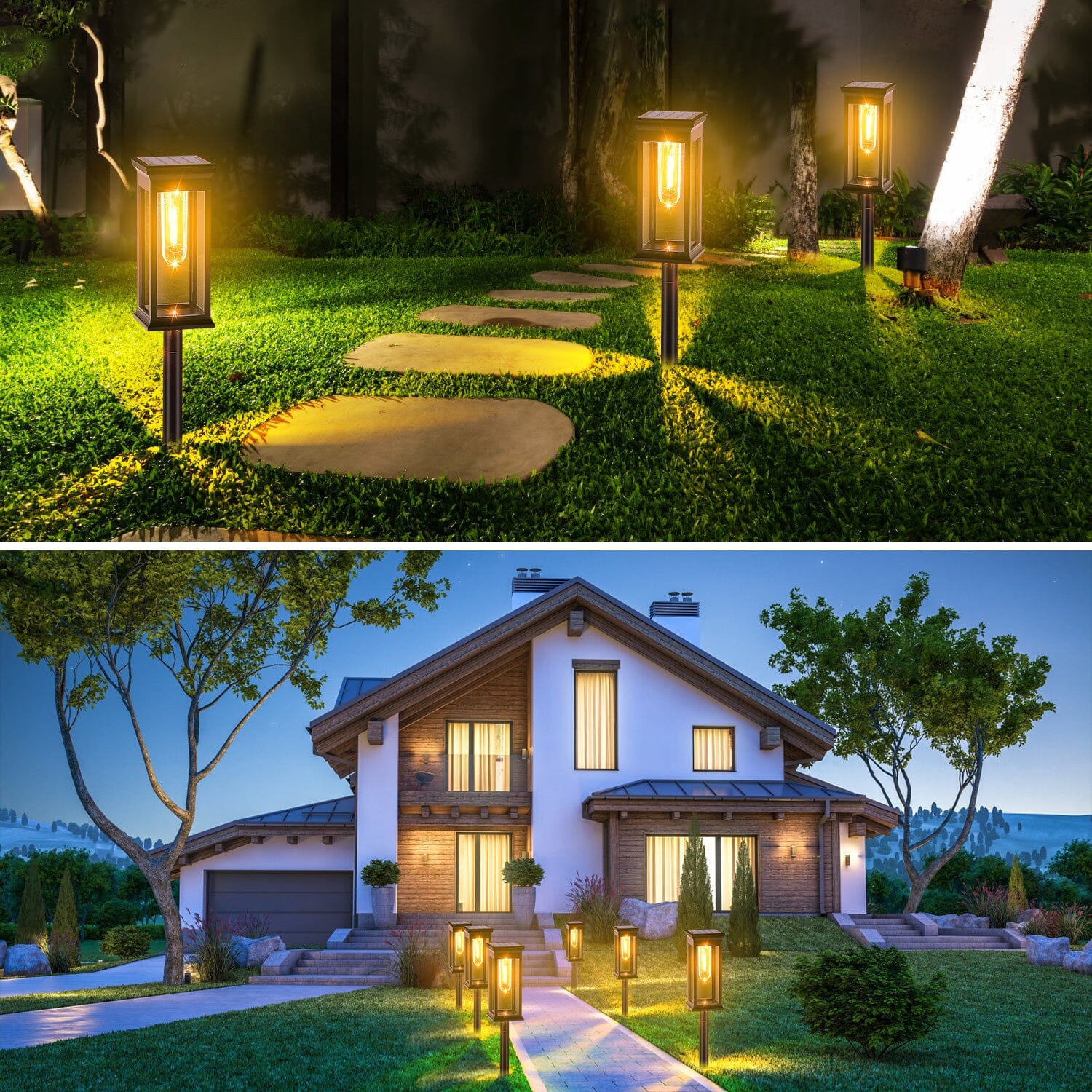 BowLift | 6-Pack: Solar-powered garden lighting IP65 waterproof automatic on off