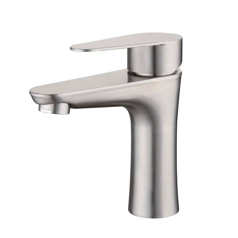 BowLift | Round Single-Handle Bathroom Faucet Single Hole Sink Faucet in Chrome