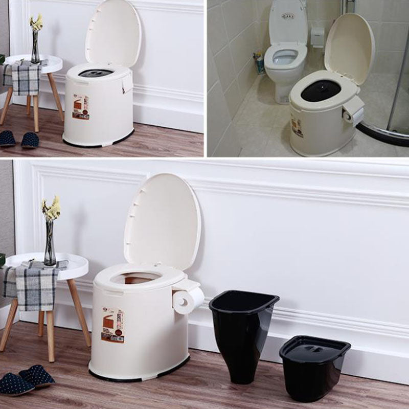 BowLift | Contemporary Plastic Floor-Mounted Toilet Bowl with Seat for the Bathroom