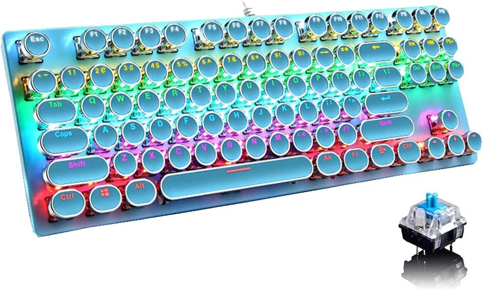 BowLift | 87-Key Mechanical Gaming Keyboard RGB Backlit Blue Switch