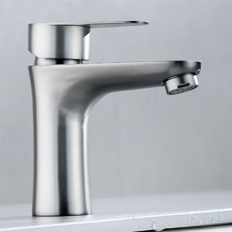 BowLift | Contemporary Stainless Steel Sink Faucet Lever Handles Low Arc Sink Faucet
