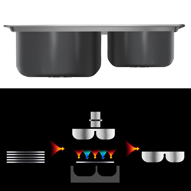 BowLift | Classic Style Kitchen Sink Stainless Steel Kitchen Sink with Drainage Hole Kit