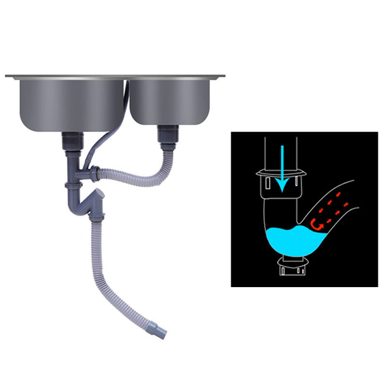 BowLift | Classic Style Kitchen Sink Stainless Steel Kitchen Sink with Drainage Hole Kit