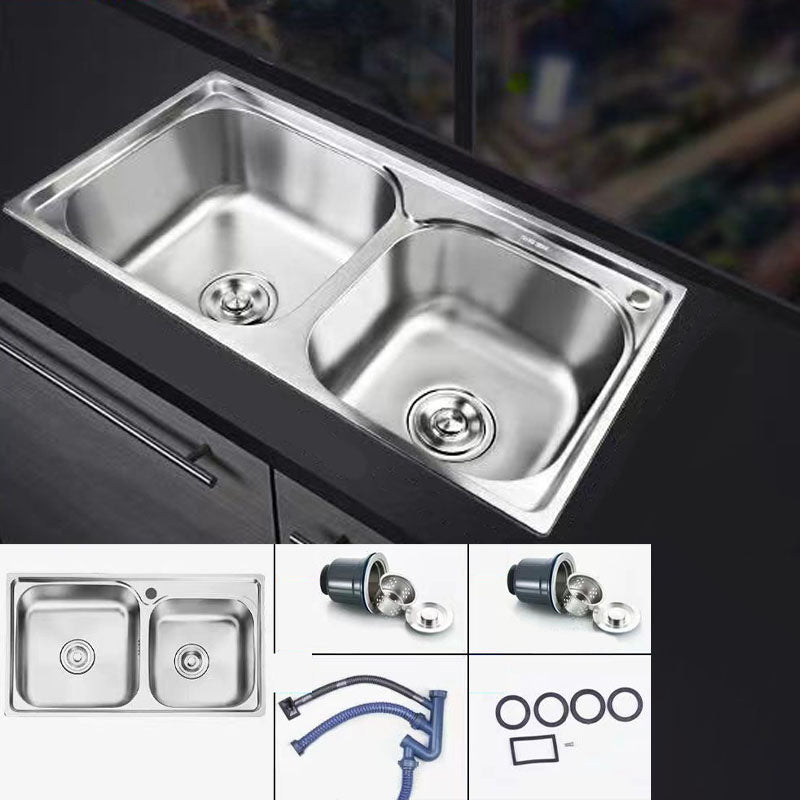 BowLift | Classic Style Kitchen Sink Stainless Steel Kitchen Sink with Drainage Hole Kit