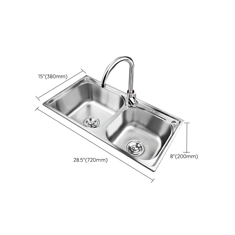 BowLift | Classic Style Kitchen Sink Stainless Steel Kitchen Sink with Drainage Hole Kit