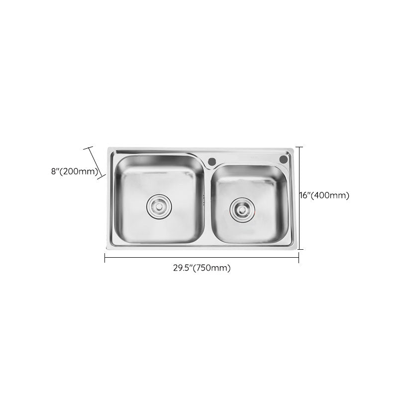 BowLift | Classic Style Kitchen Sink Stainless Steel Kitchen Sink with Drainage Hole Kit