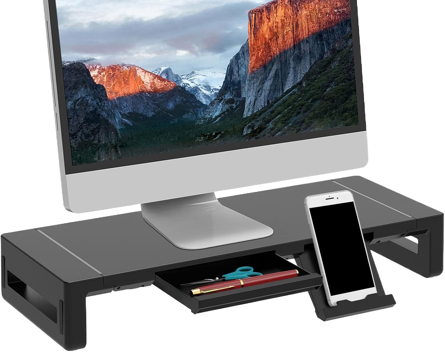 BowLift | Height Adjustable Monitor Stand with Drawer – Stravon