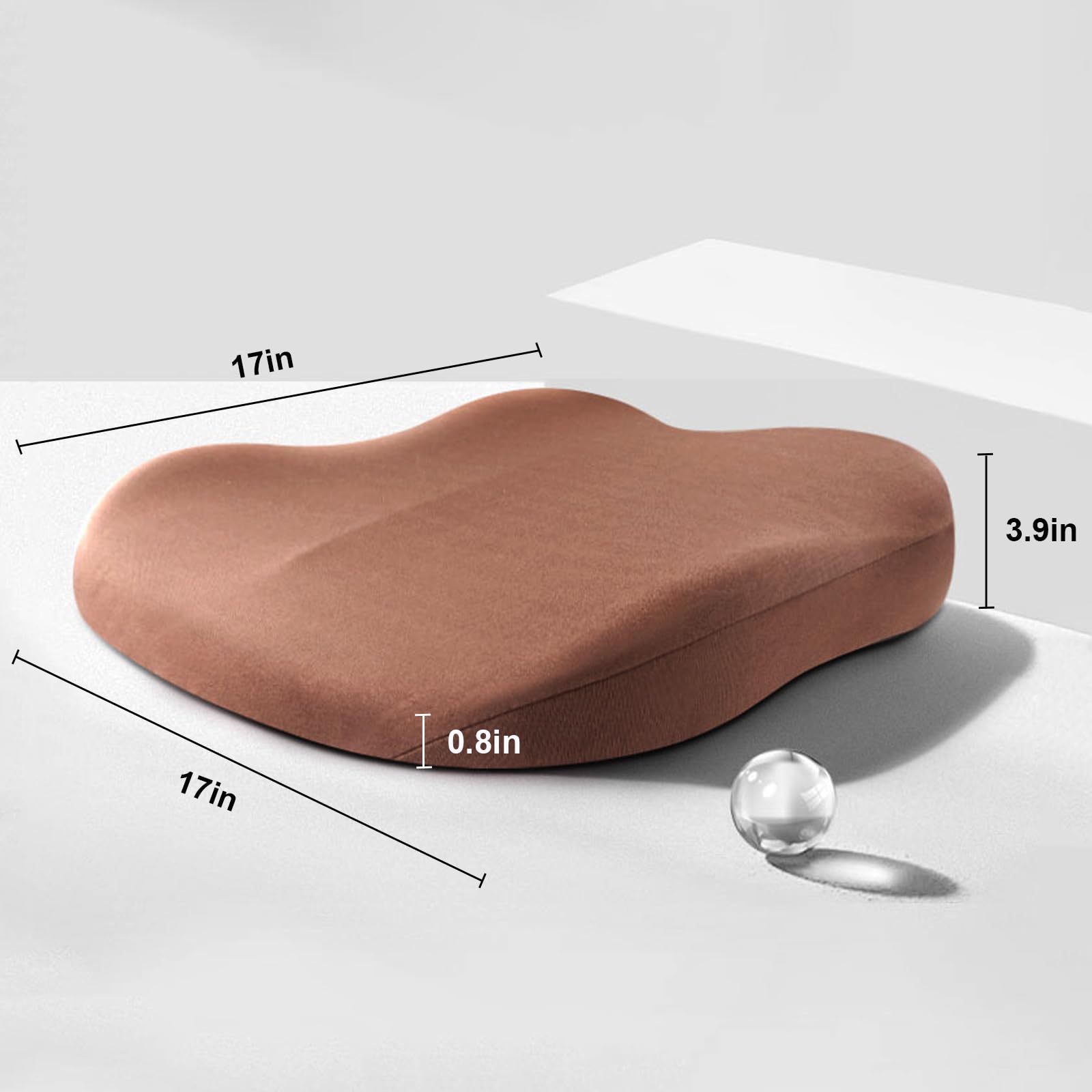 BowLift | Car Cushion RaiseSit – Ergonomic Seat Booster Cushion with Memory Foam