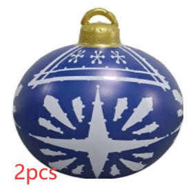 BowLift | Inflatable Christmas Ball Outdoor Decoration 60cm – Weather Resistant PVC Christmas Decoration