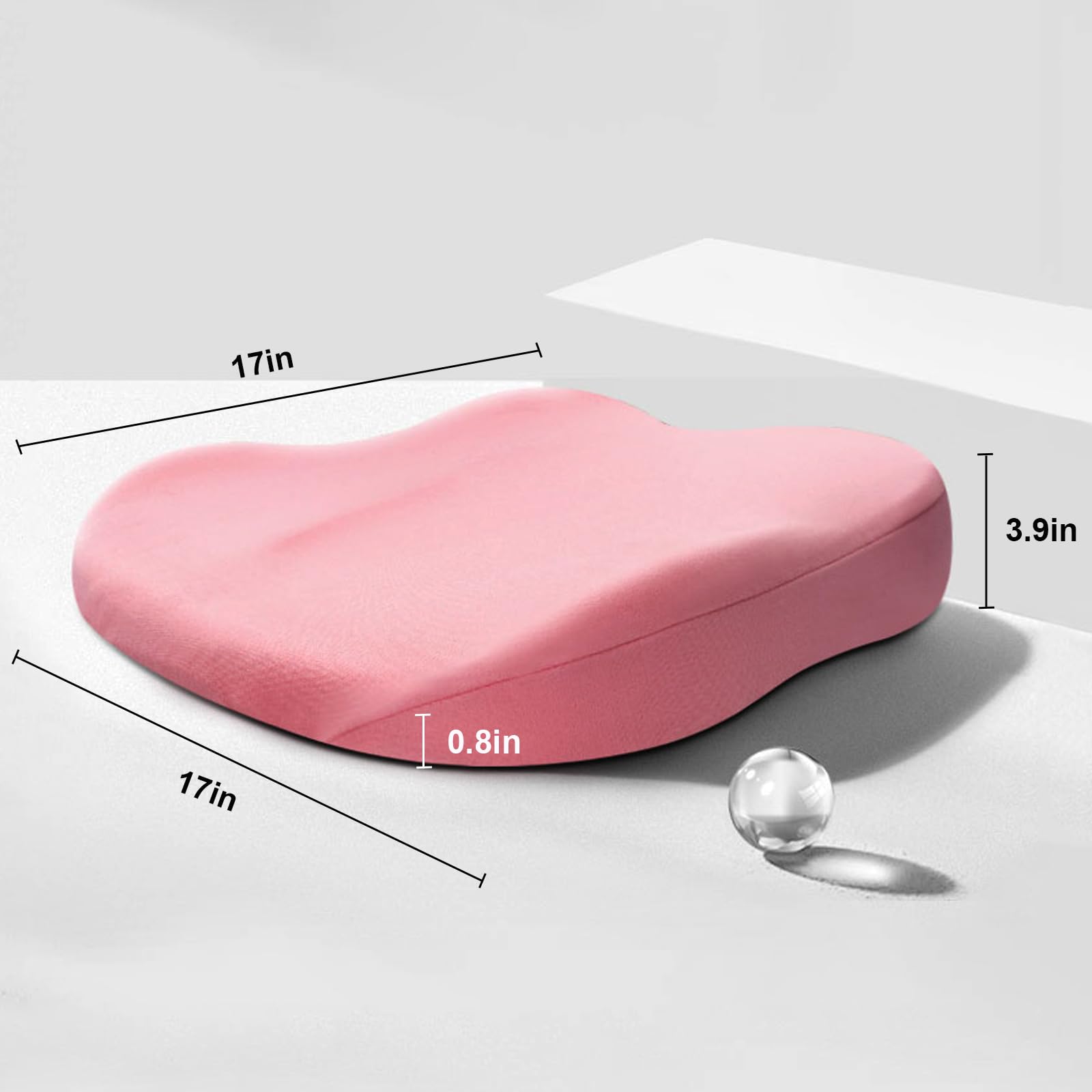 BowLift | Car Cushion RaiseSit – Ergonomic Seat Booster Cushion with Memory Foam