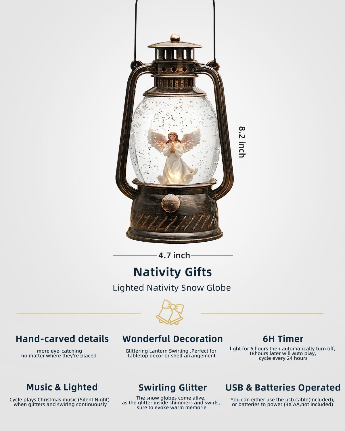 BowLift | Autumn Gloss Decorative Lamp with Pumpkins – Warm LED Light and 6-Hour Timer