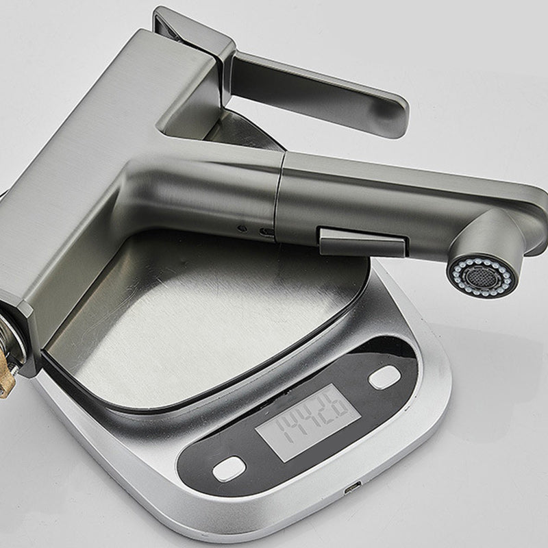 BowLift | Contemporary Container Faucet Lever Handles Low Arc Copper Container Faucet