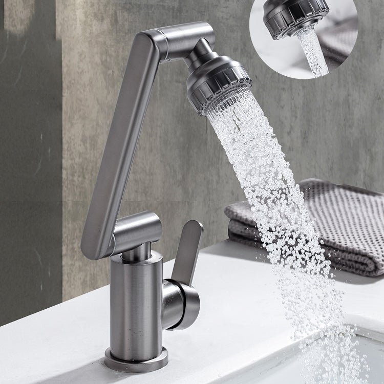 BowLift | Swivel Spout Bathroom Faucet Single Hole Basin Faucet with Lever Handle