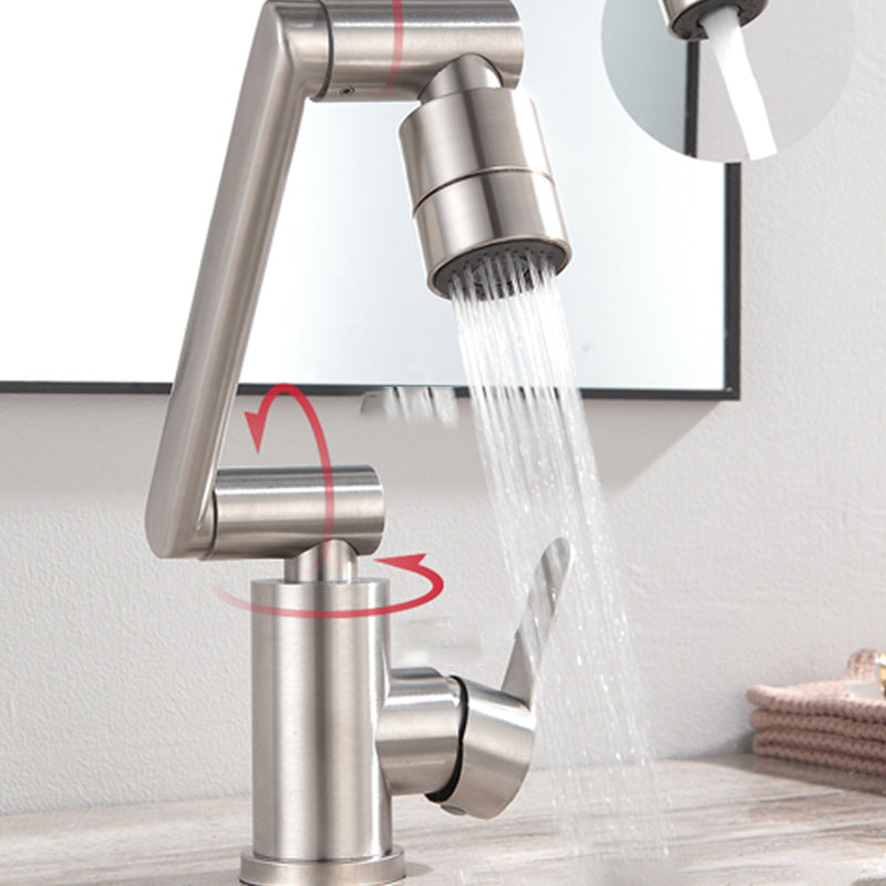 BowLift | Swivel Spout Bathroom Faucet Single Hole Basin Faucet with Lever Handle
