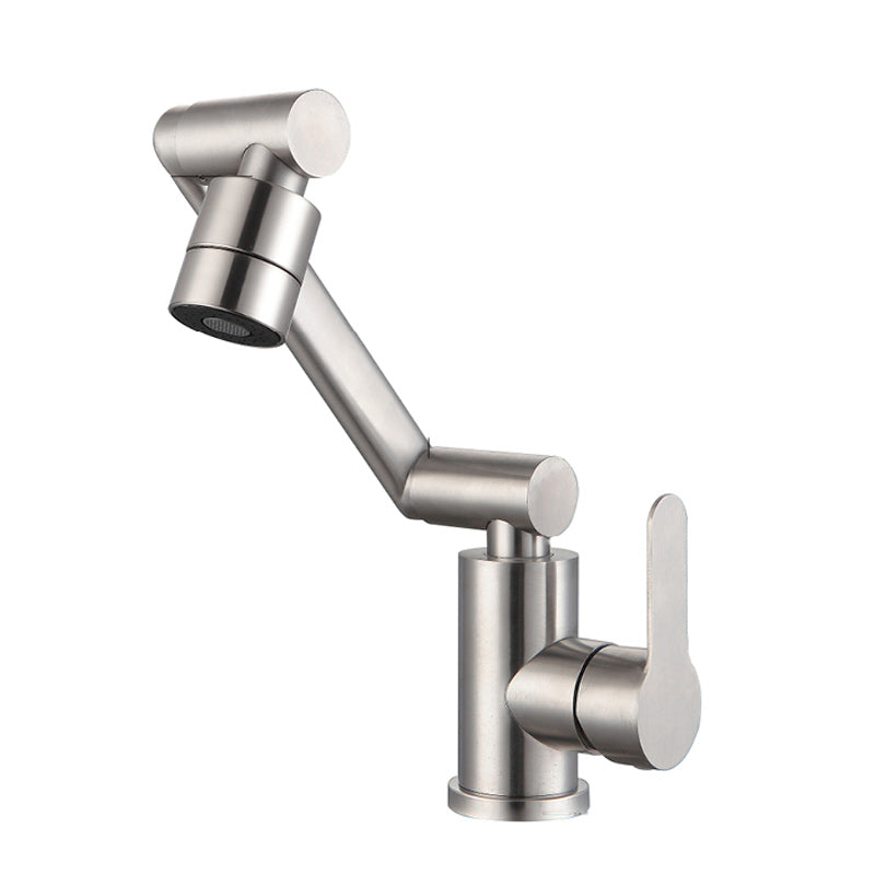 BowLift | Swivel Spout Bathroom Faucet Single Hole Basin Faucet with Lever Handle
