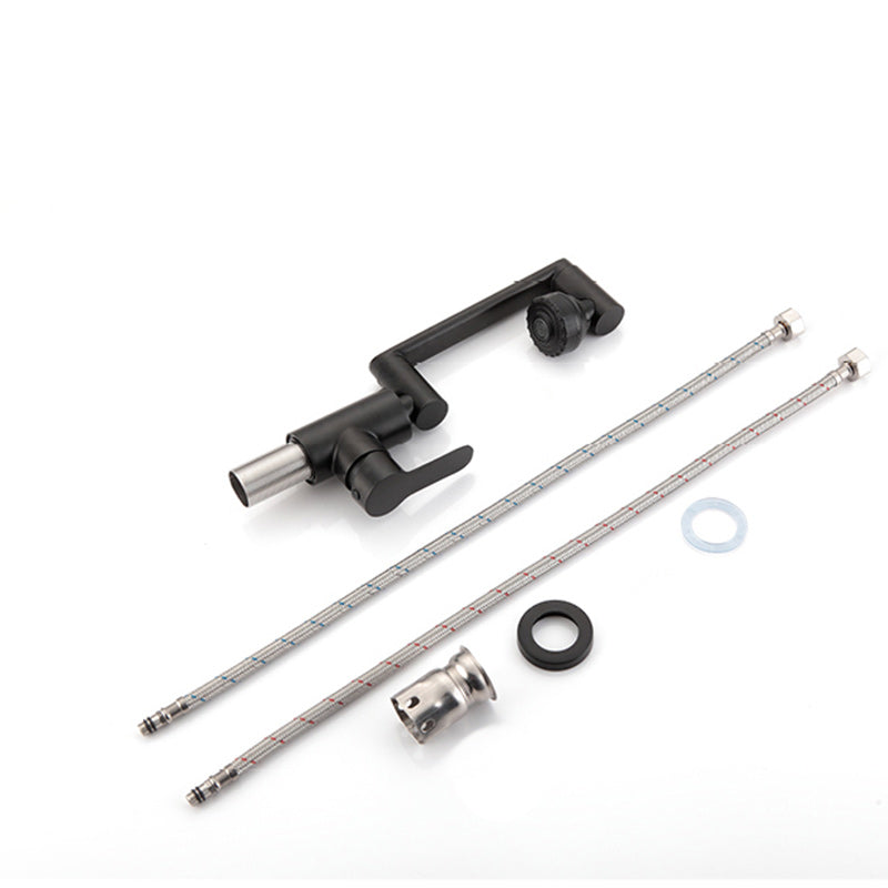 BowLift | Swivel Spout Bathroom Faucet Single Hole Basin Faucet with Lever Handle