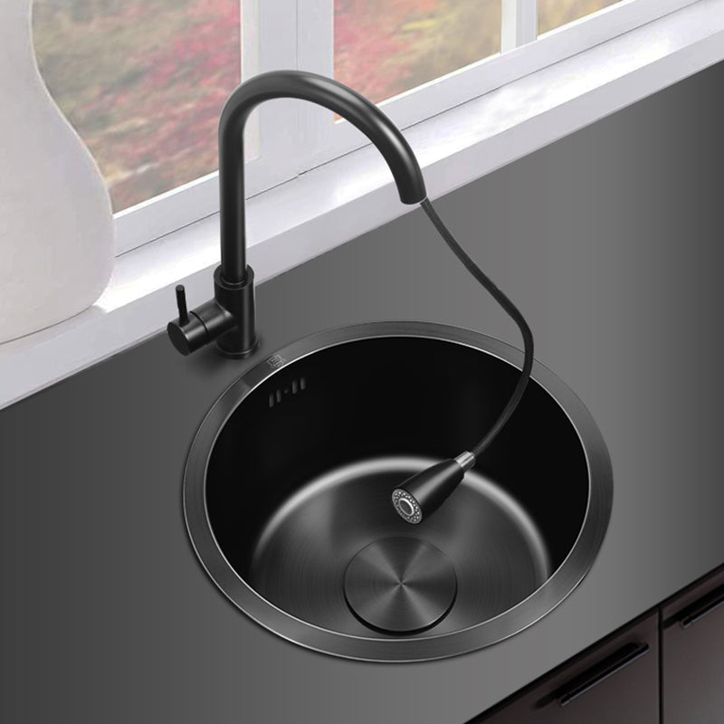 BowLift | Classic Round Sink Stainless Steel Built-in Sink Non-Slip Round Basin for the Kitchen