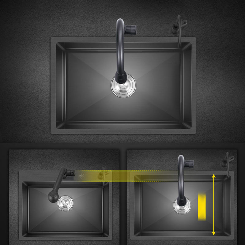 BowLift | Classic sink made of stainless steel built-in sink with scratch-resistant basin for the kitchen