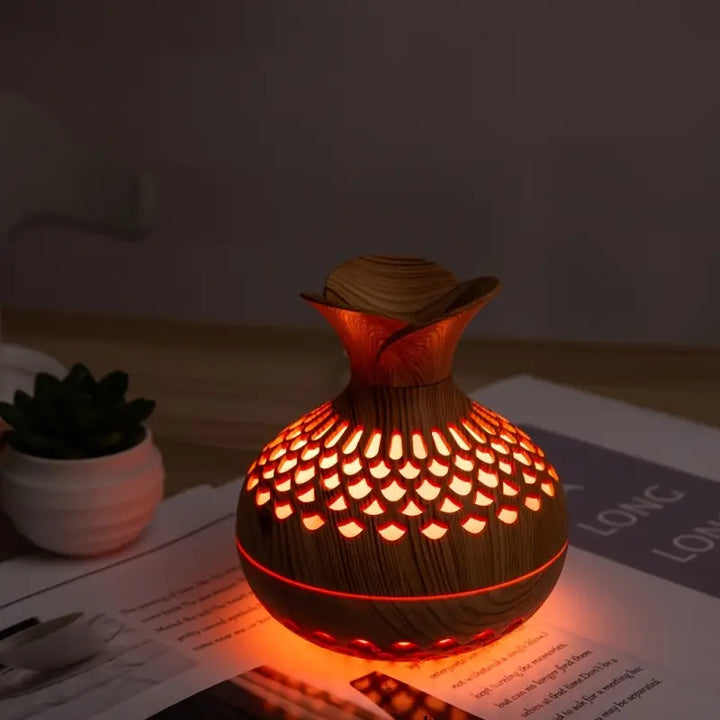 BowLift | Aromatherapy air humidifier with LED – Diffuser in wood look & night light