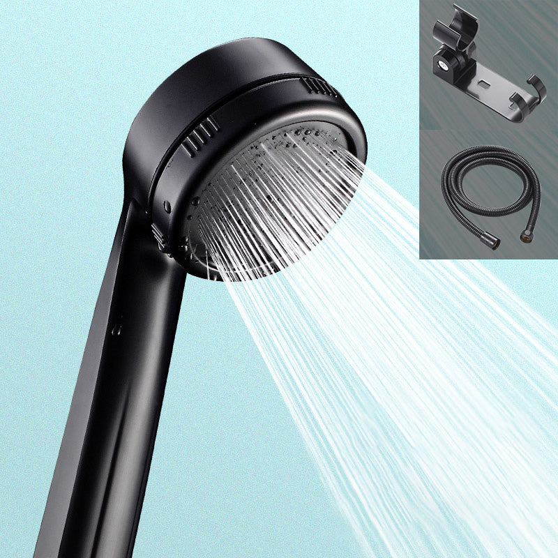 BowLift | Contemporary Showerhead Round Handheld Showerhead Combination in Black