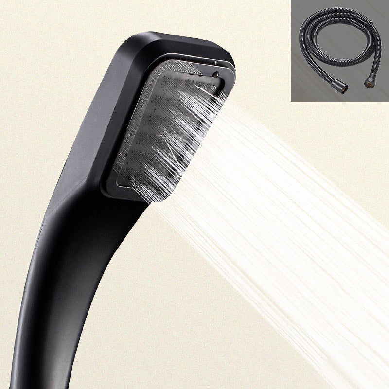 BowLift | Contemporary Shower Head Round Handheld Shower Head Combination in Black