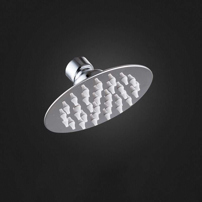 BowLift | Round shower head made of stainless steel in silver wall-mounted shower head