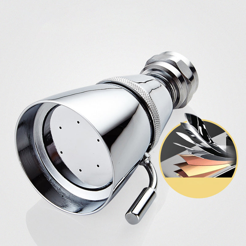 BowLift | Round shower head made of stainless steel in silver wall-mounted shower head