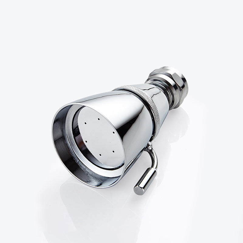 BowLift | Round shower head made of stainless steel in silver wall-mounted shower head